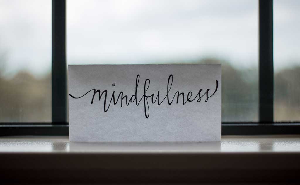 mindfulnessと書かれた紙の写真